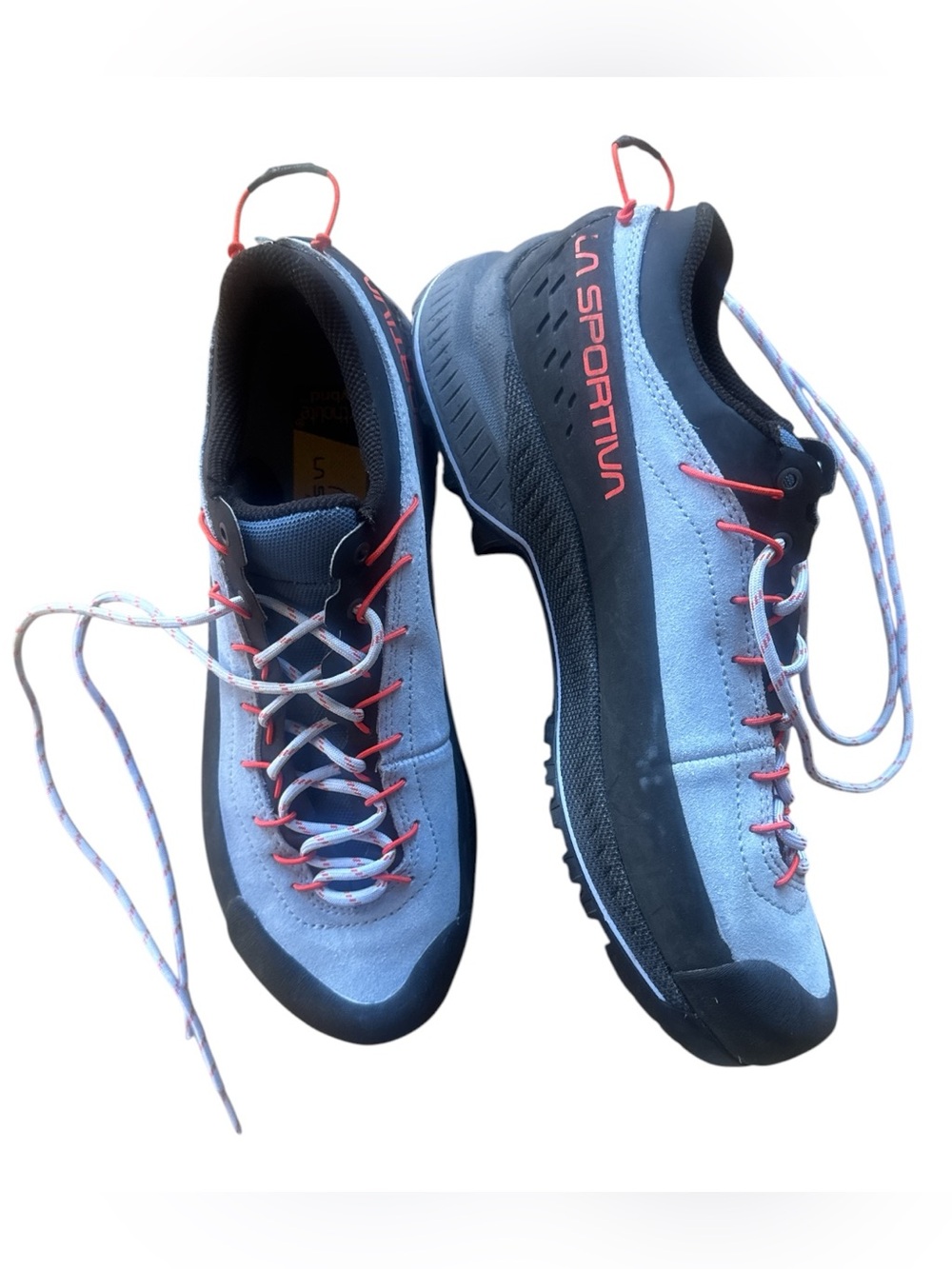 La Sportiva TX4 Evo approach shoes in the Stone-Blue/Cherry Tomato 41.5 US 9.5 +